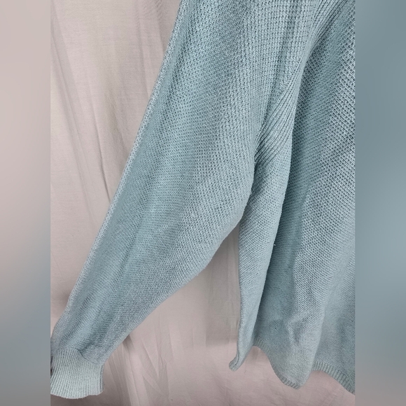 L.L. Bean Teal Blue Crew Neck Long Sleeve Sweater Sz 2X - Picture 4 of 8